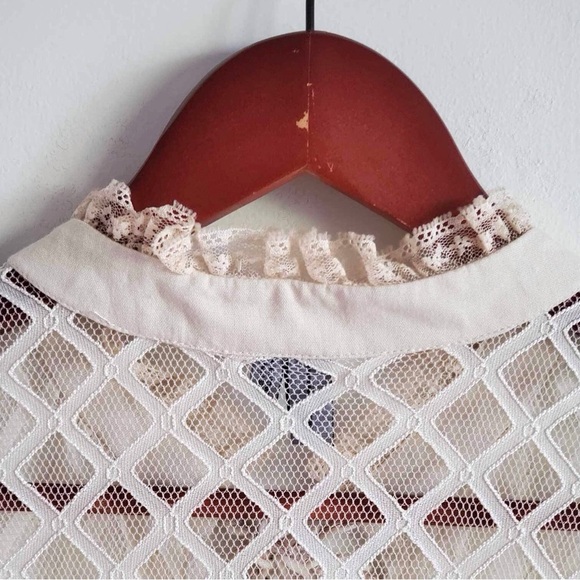 Anthropologie Ramona Lace Top Bl^nk London Cream Size XS - Picture 9 of 10
